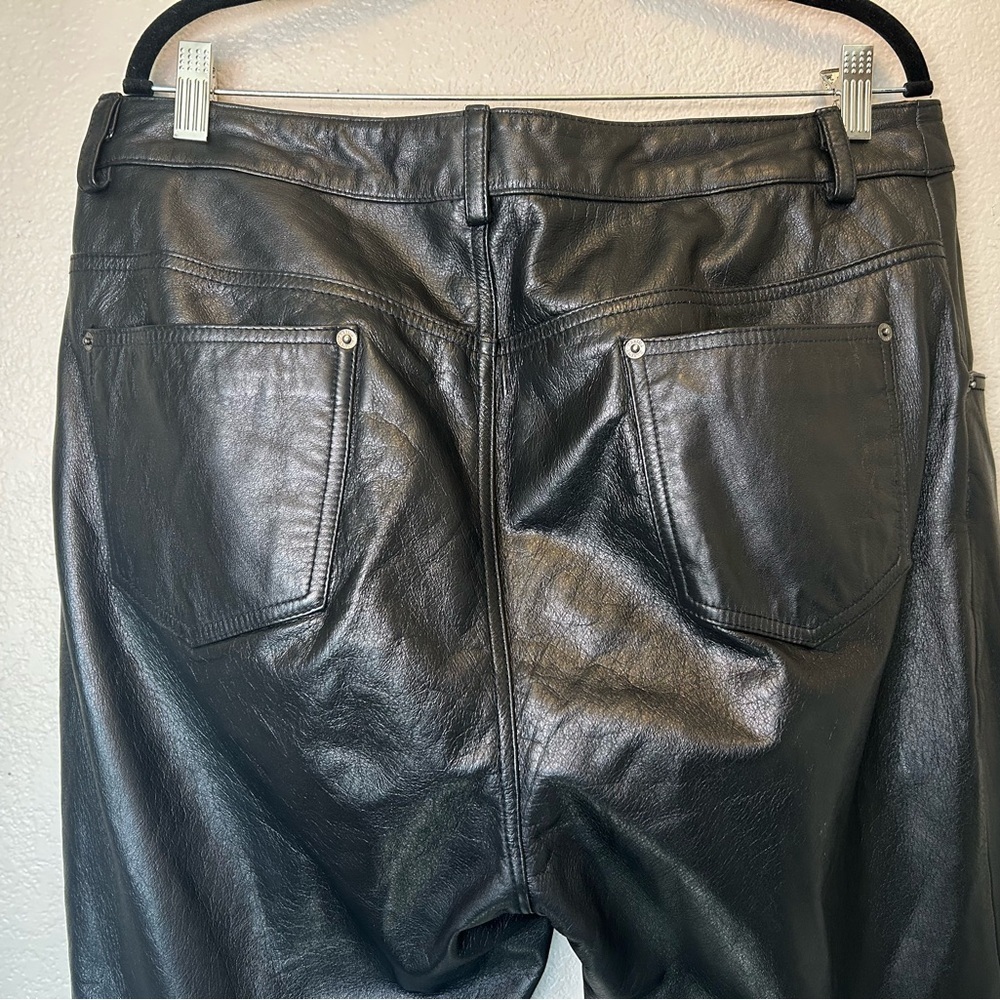 Wilsons Leather Dark Straight Leg Trousers - Picture 6 of 10